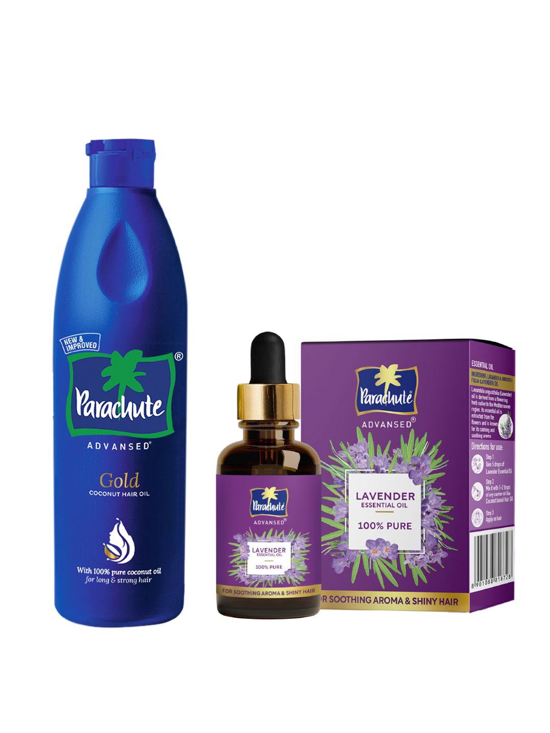 Parachute Advansed Set of Gold Coconut Hair Oil 400ml & Lavender Essential Oil 14ml-image-47