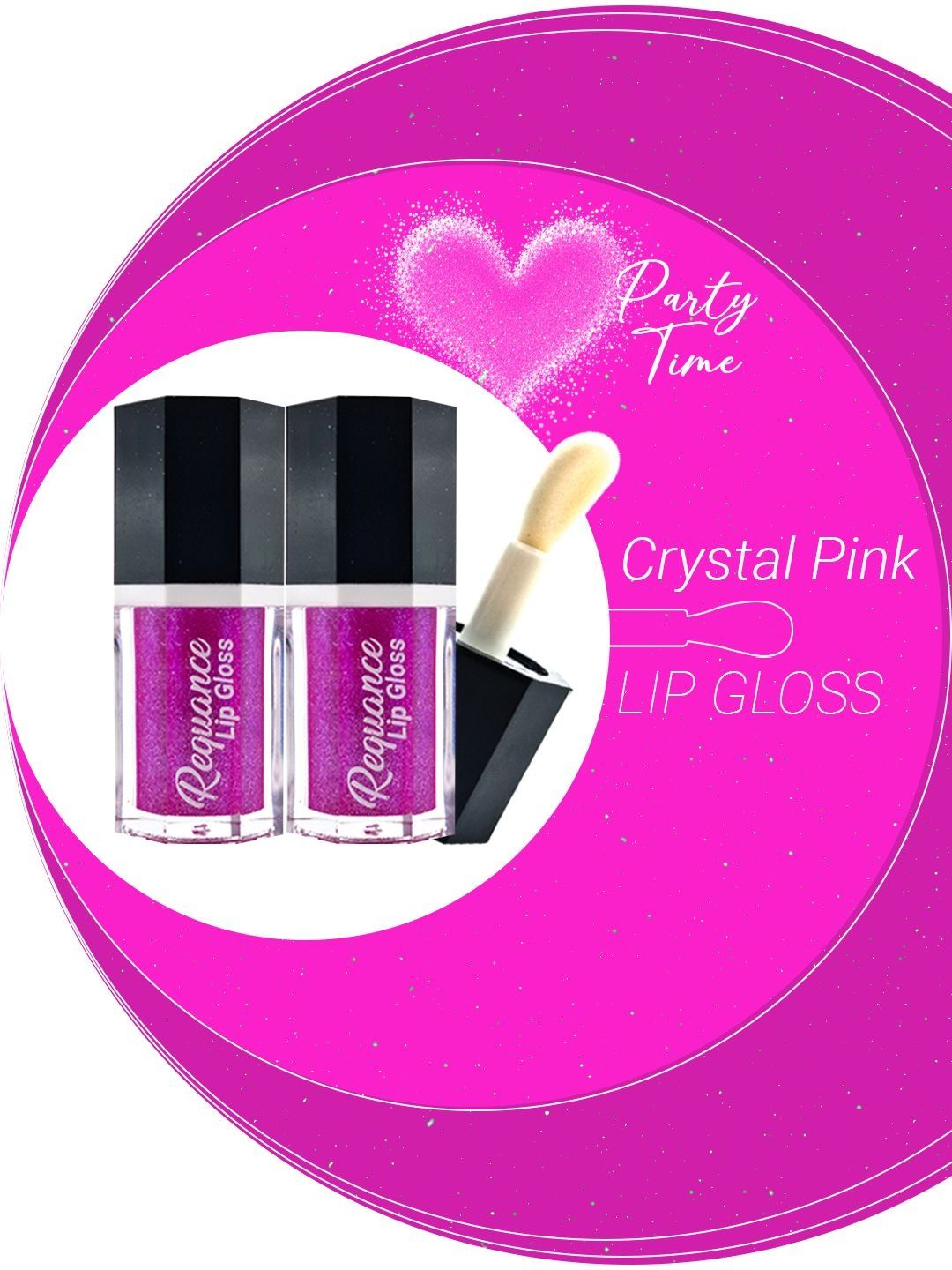 REQUANCE Set Of 2 Color-Changing High-Shine Lip Gloss - 3.5 ml Each - Crystal Pink 004-image-33