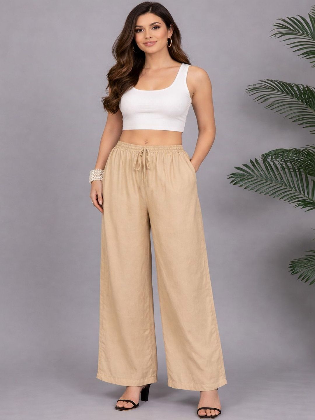 GRACIT Women Flared Palazzos-picture-42