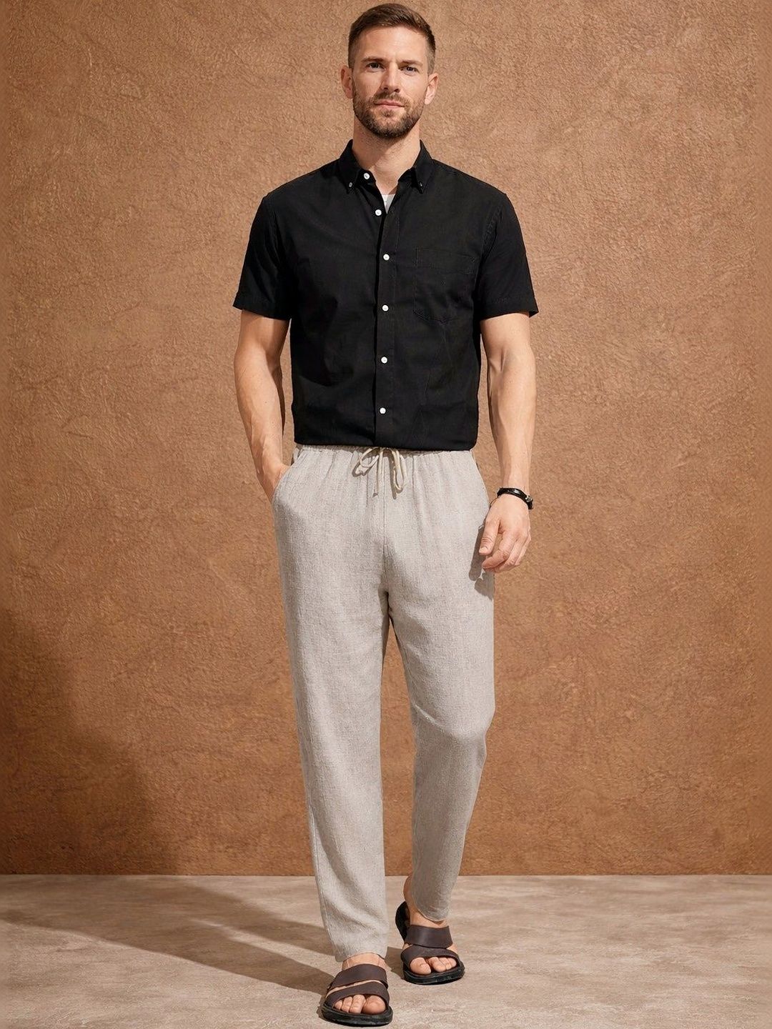 The Roadster Lifestyle Co Men Mid Rise Trousers-picture-42