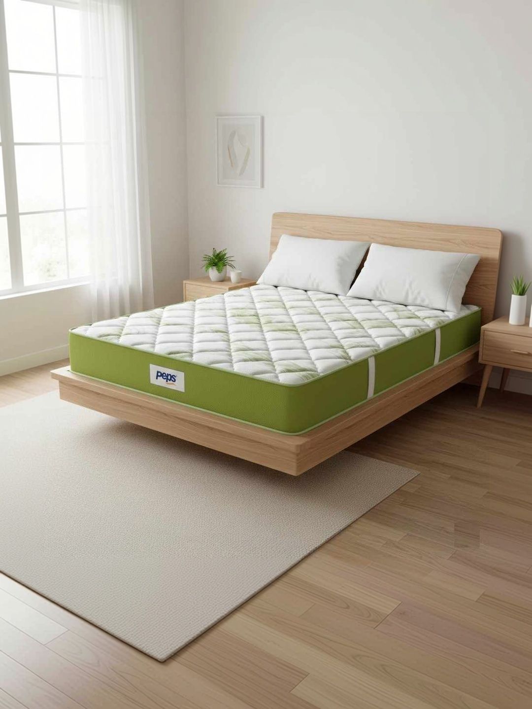 Peps Green Green & White Wrinkle-Resistant King Mattress-picture-39