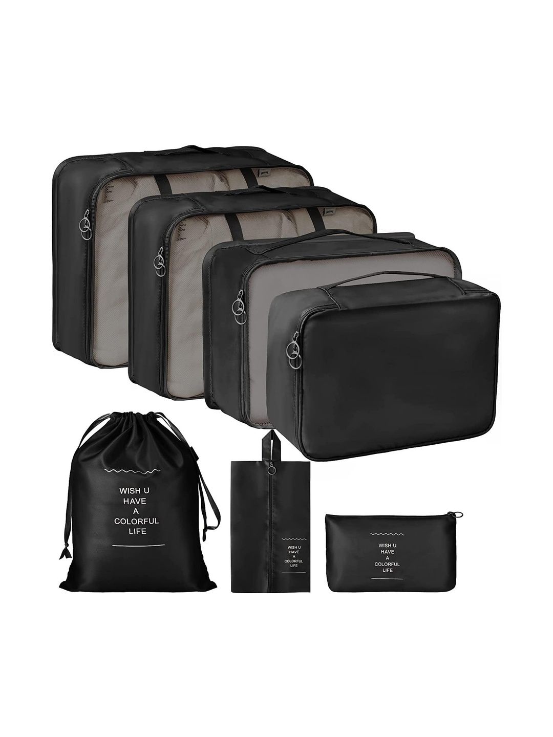 Ashmakam Set of 6 Regular Core Travel Multi color Organisers-picture-52