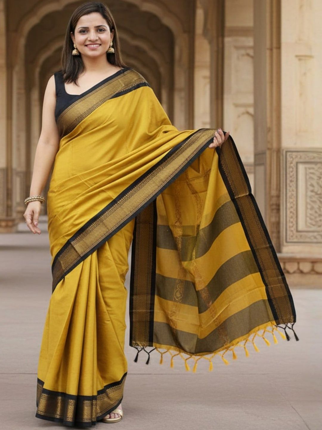 Moda Rapido Woven Design Art Silk Kanjeevaram Saree-picture-24