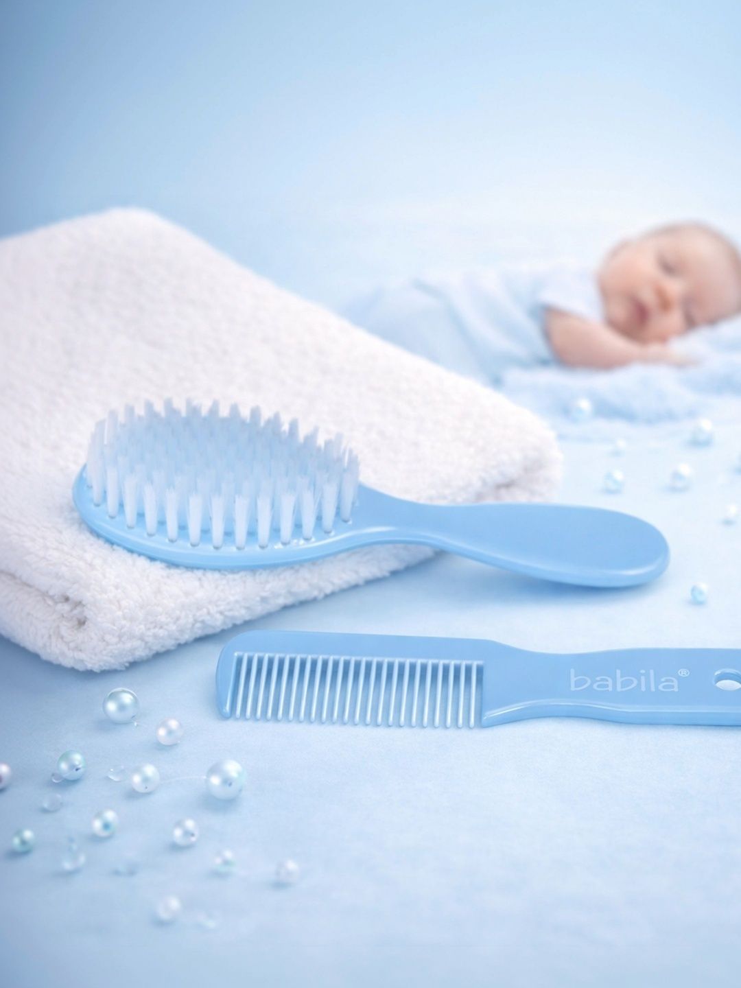 babila Kids Blue Soft-Bristle 2-Pcs Hair Brush With Comb-image-19