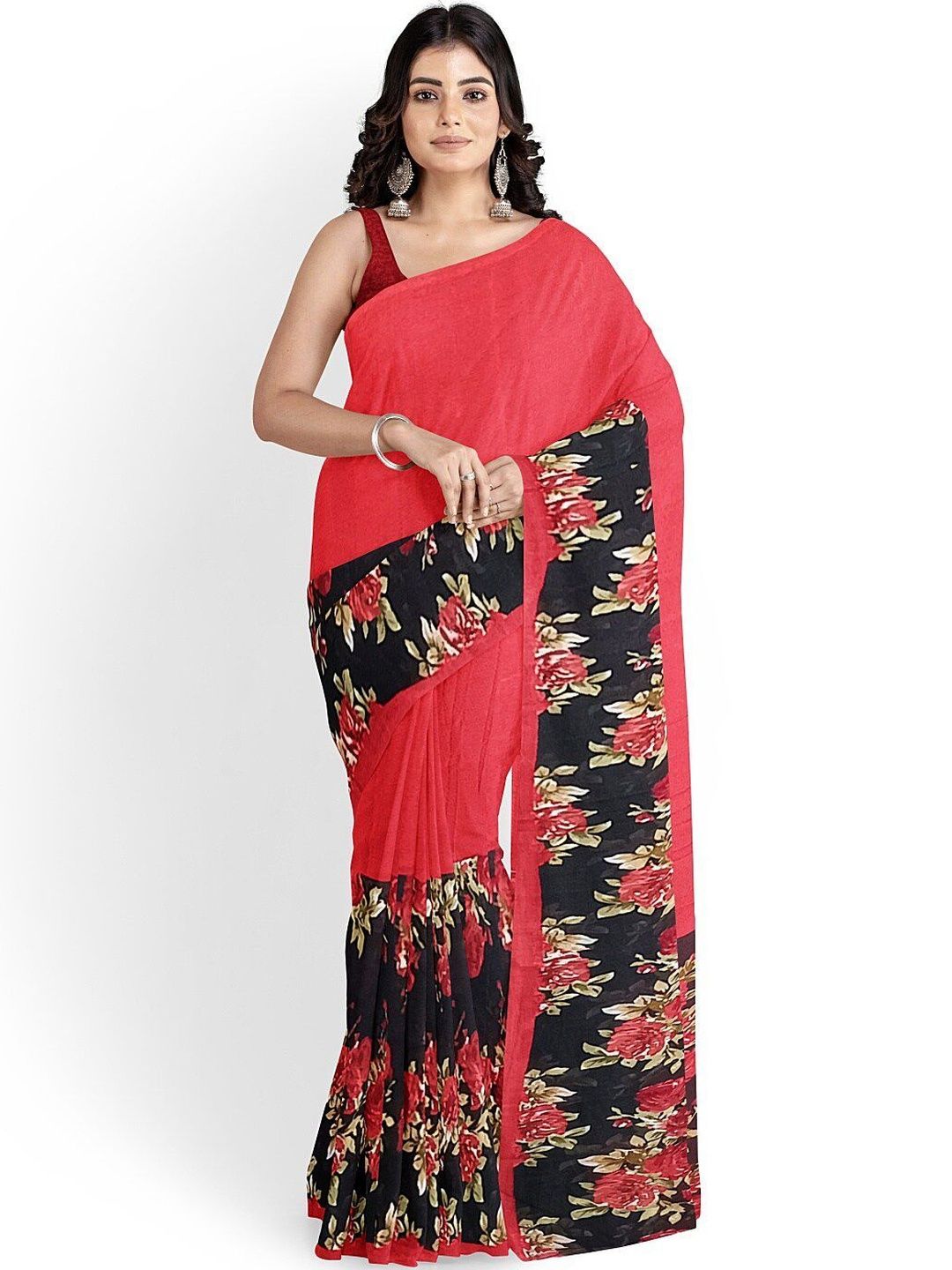 Moda Rapido Floral Poly Georgette Saree-picture-10