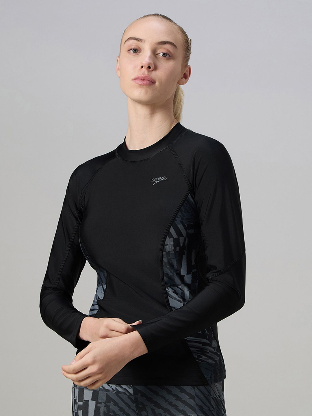 Speedo Printed Round Neck Swim Top-picture-42