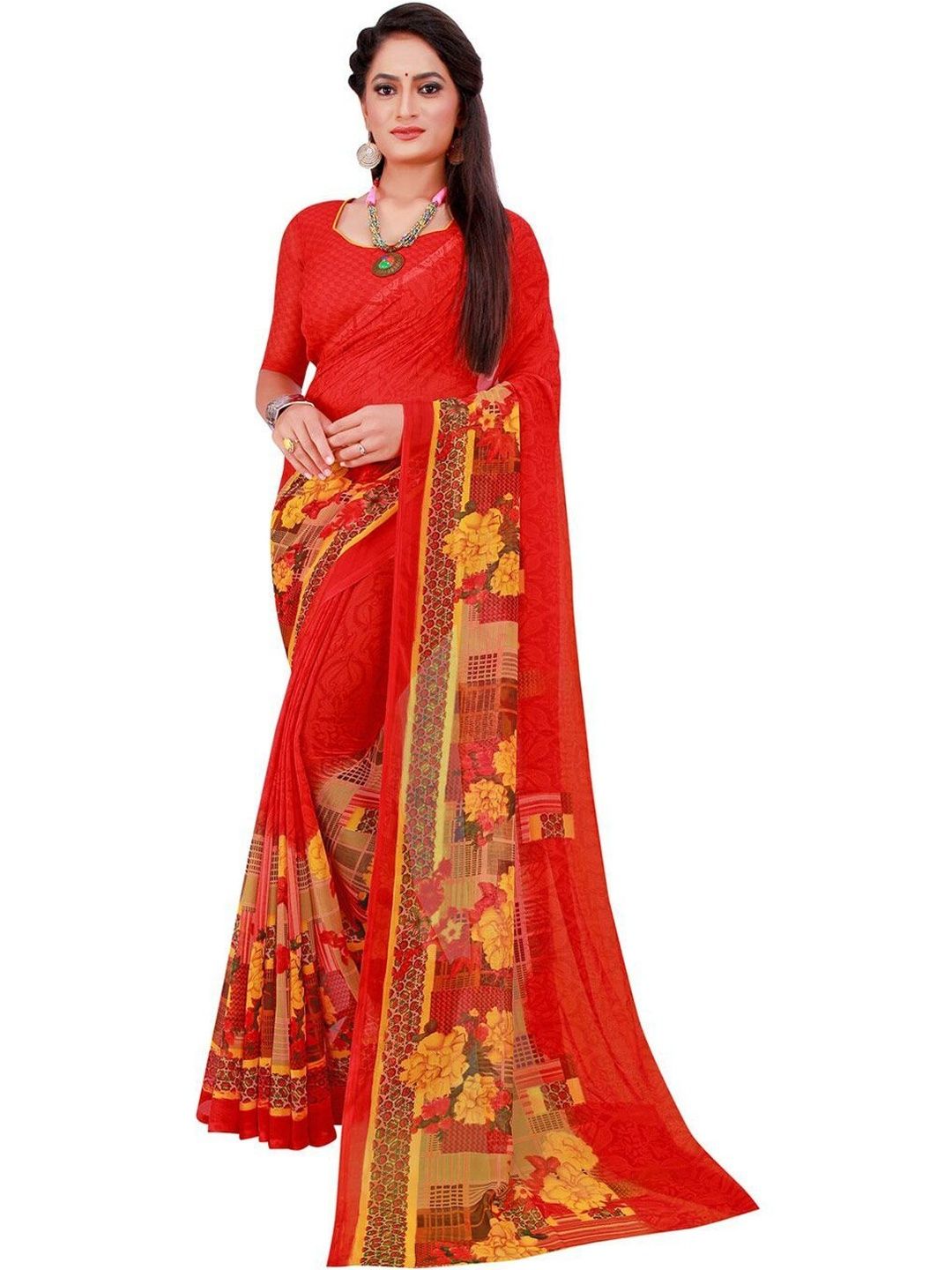 Moda Rapido Floral Poly Georgette Saree-picture-30
