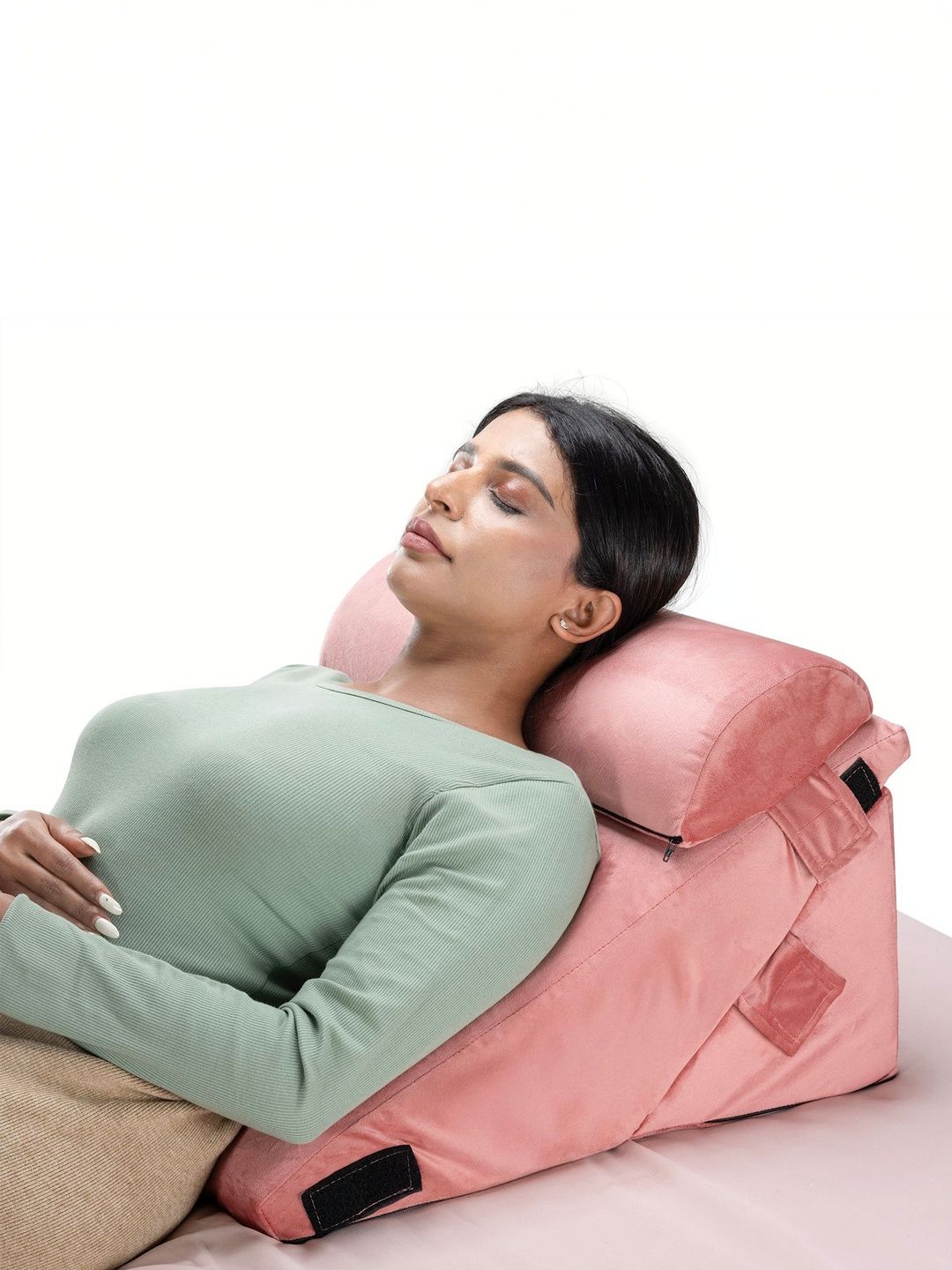 wakefit Pink Memory Foam Filled Polyester Pillow-picture-31