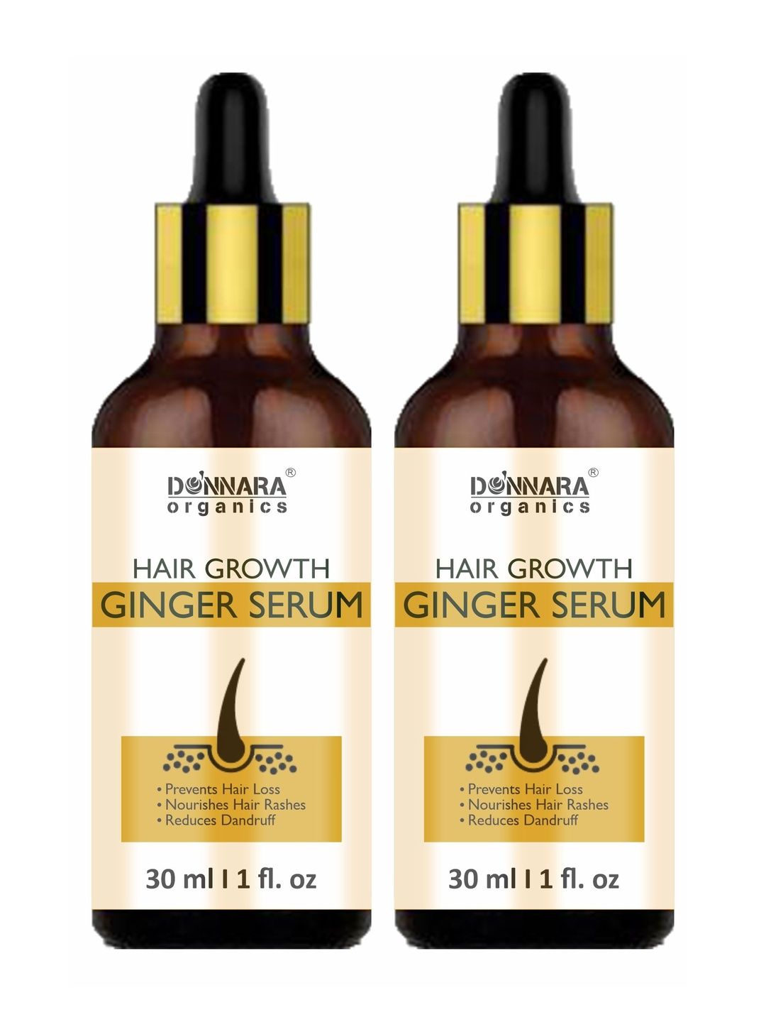 Donnara Organics Set Of 2 Hair Growth Ginger Serum- 30 ml Each-image-45