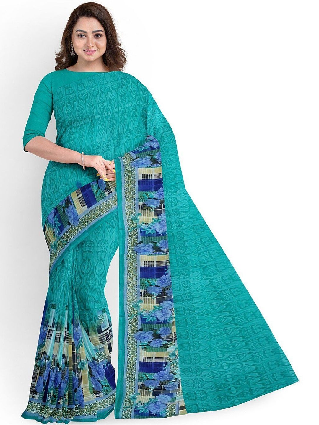 Moda Rapido Floral Poly Georgette Saree-picture-27