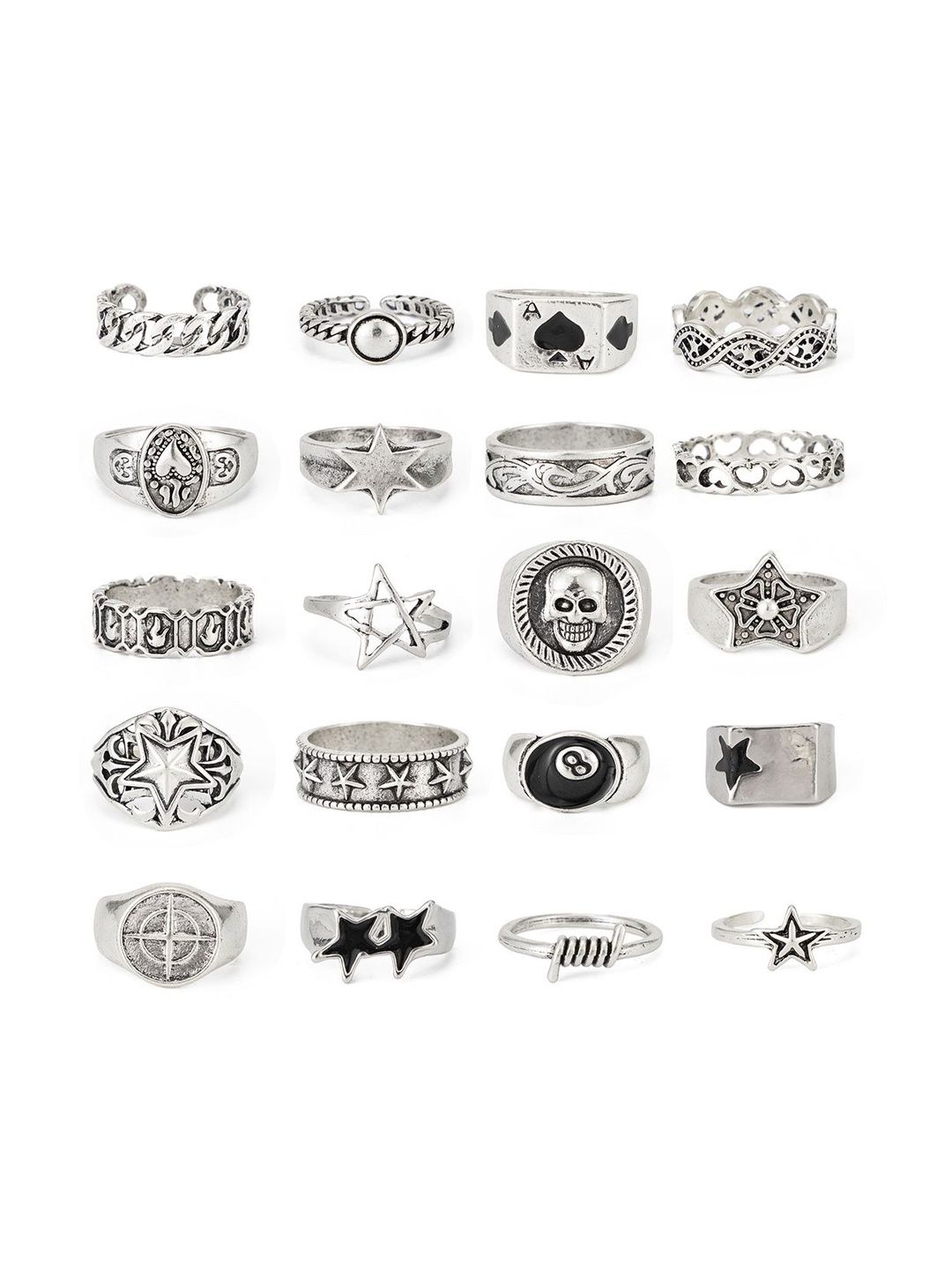 StyleCast x Revolte Set of 20 Silver-Plated Finger Ring-picture-42