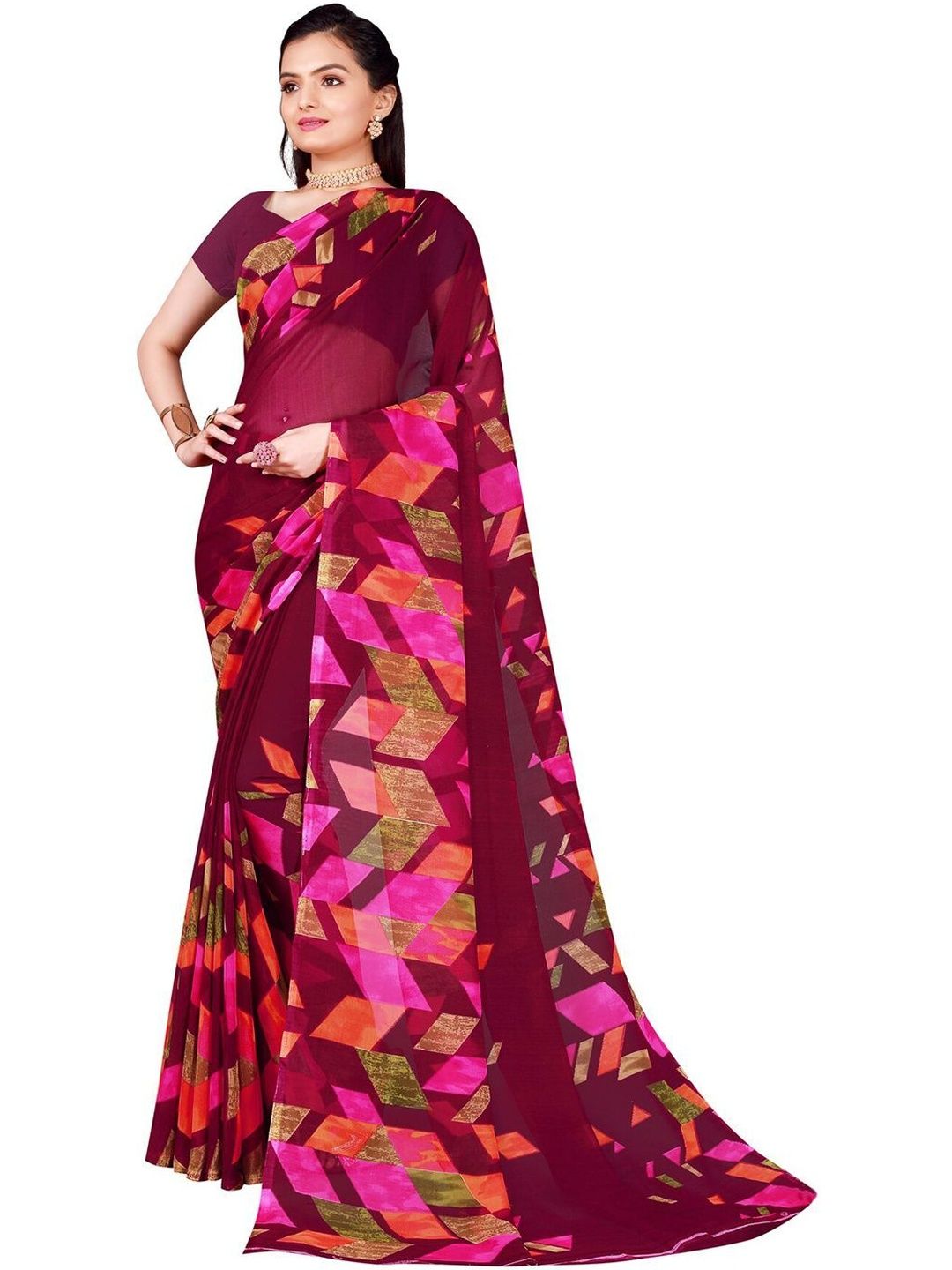 Moda Rapido Poly Georgette Saree-picture-19