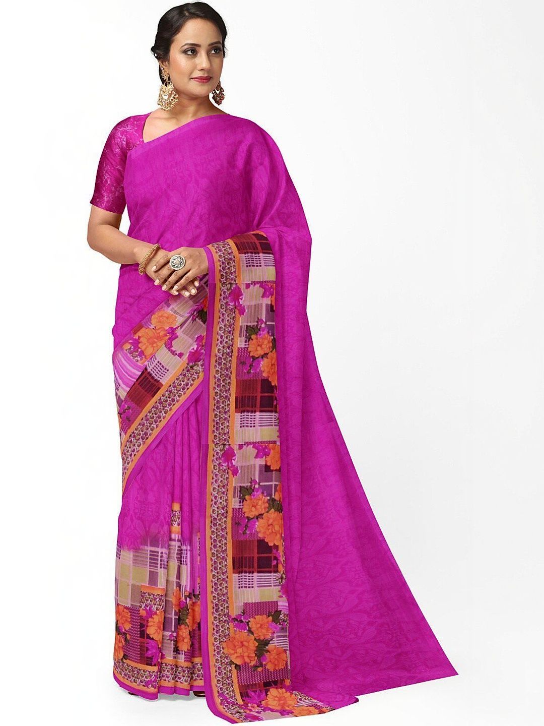Moda Rapido Floral Poly Georgette Saree-picture-19