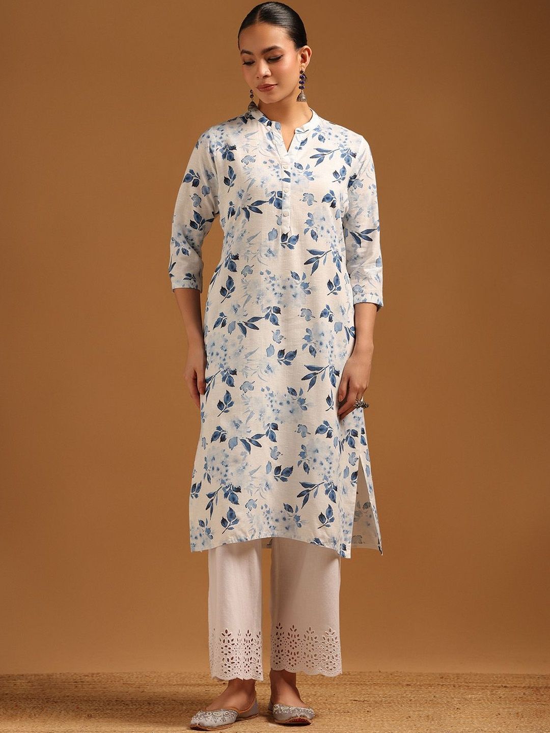 Women Floral Print Straight Kurta