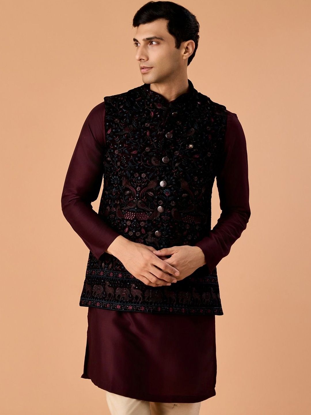 Manyavar Embroidered Nehru Jackets-picture-20