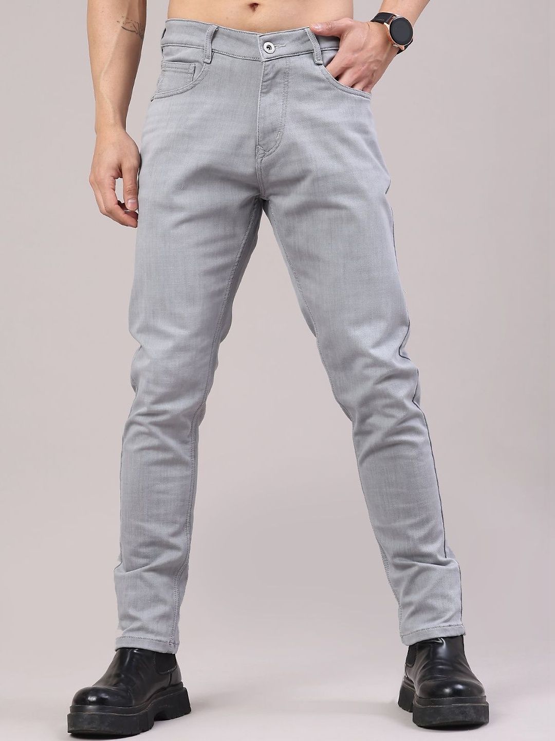 V-Mart Men Regular Fit Mid-Rise Stretchable Jeans