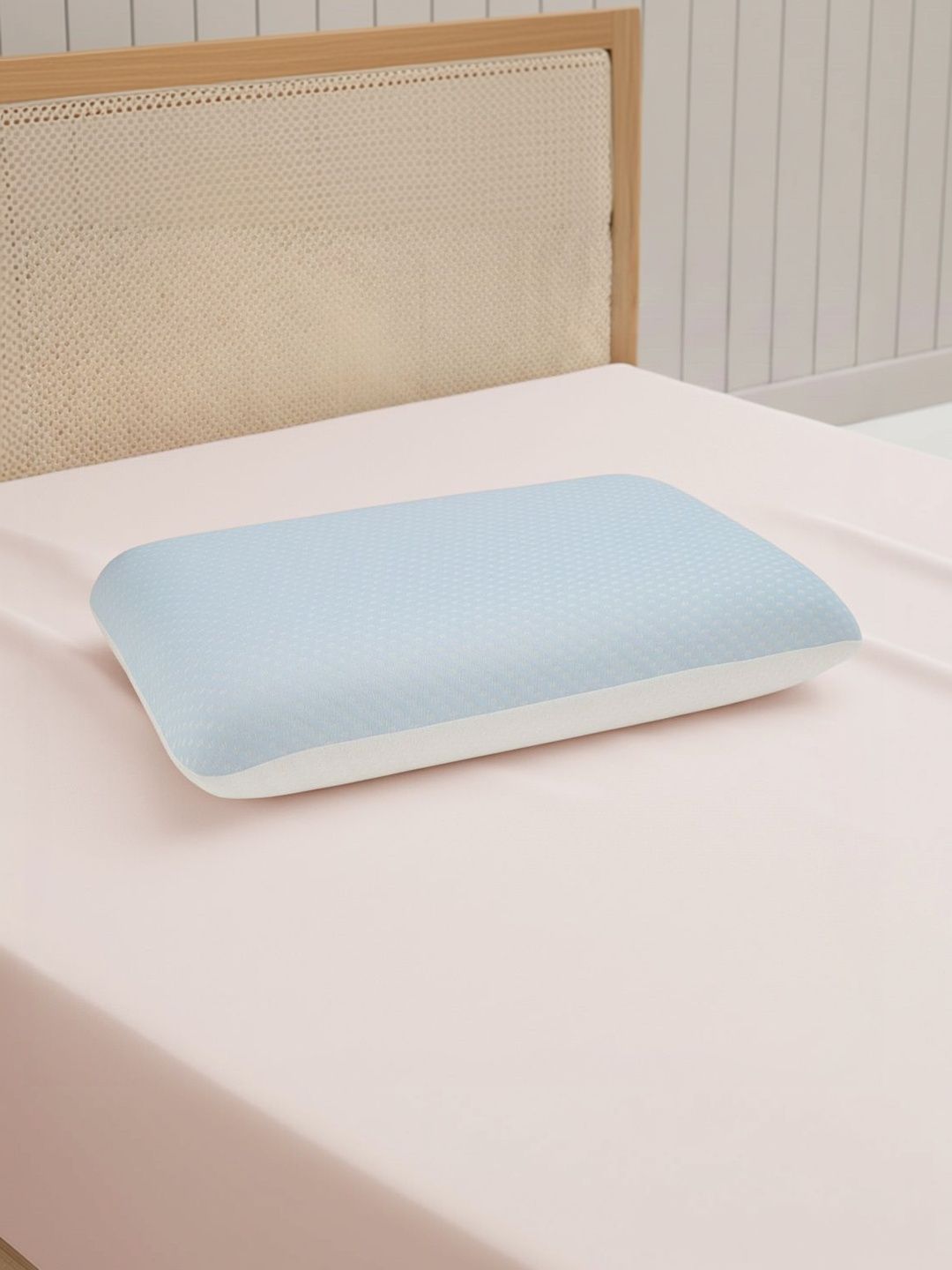 wakefit Blue Memory Foam Filled Polyester Sleep Pillow-picture-23