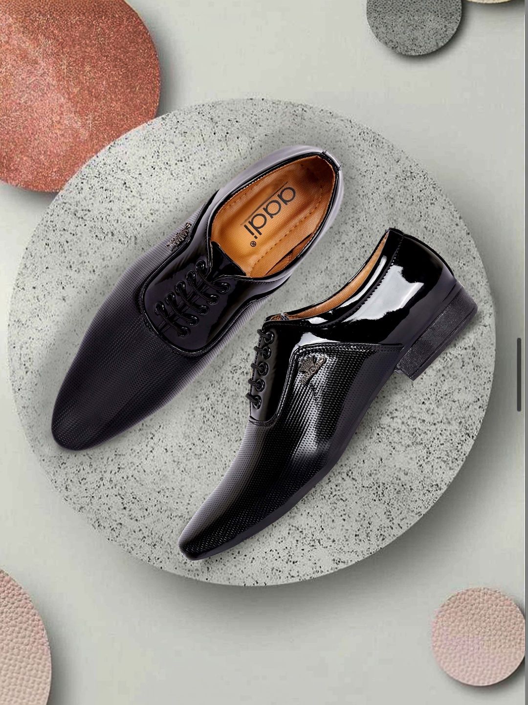 aadi Round Toe Lace-Ups Derbys Formal Shoes-picture-51