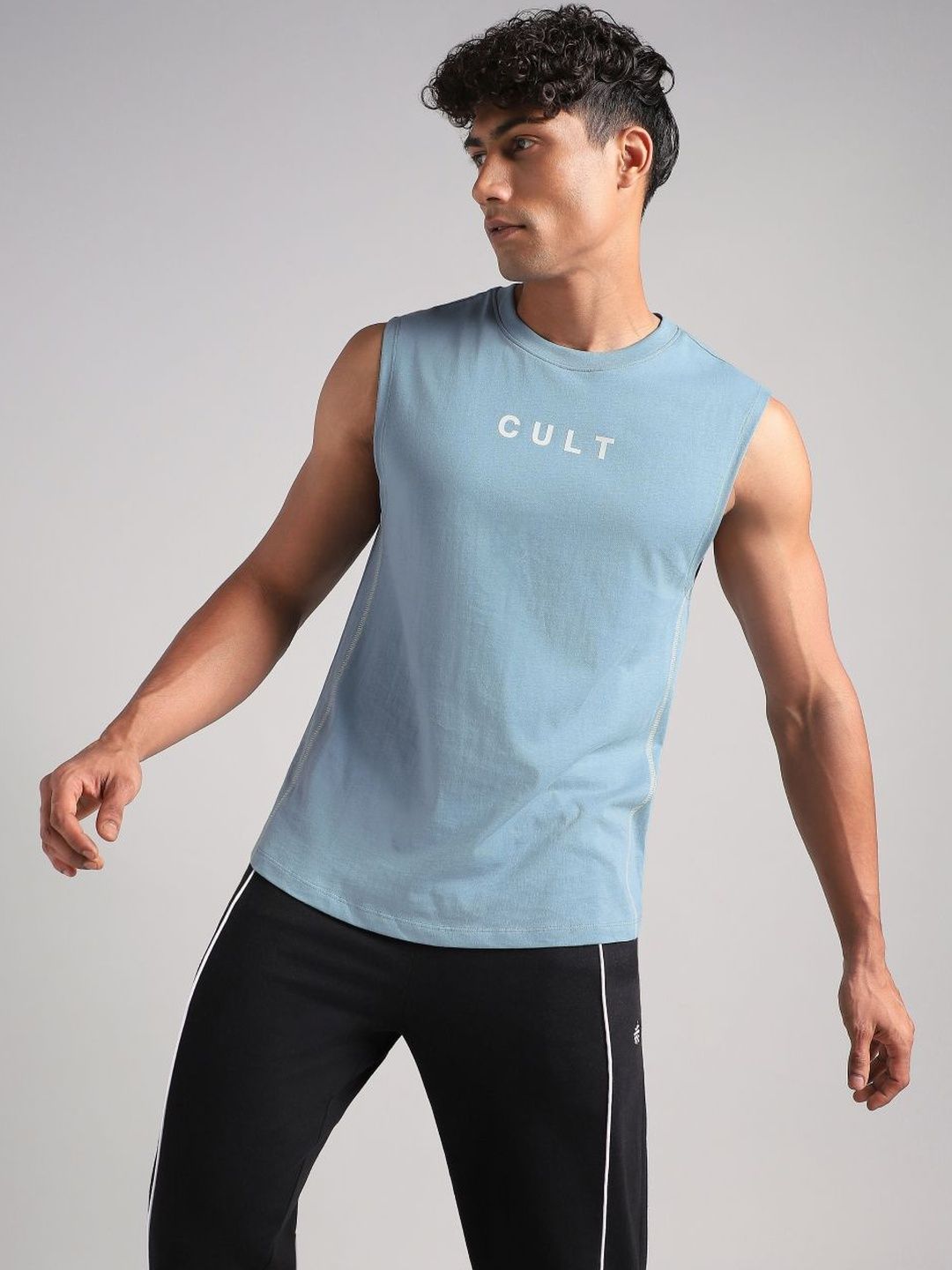 CULT Men Sky Blue Chill Day Tank-picture-49
