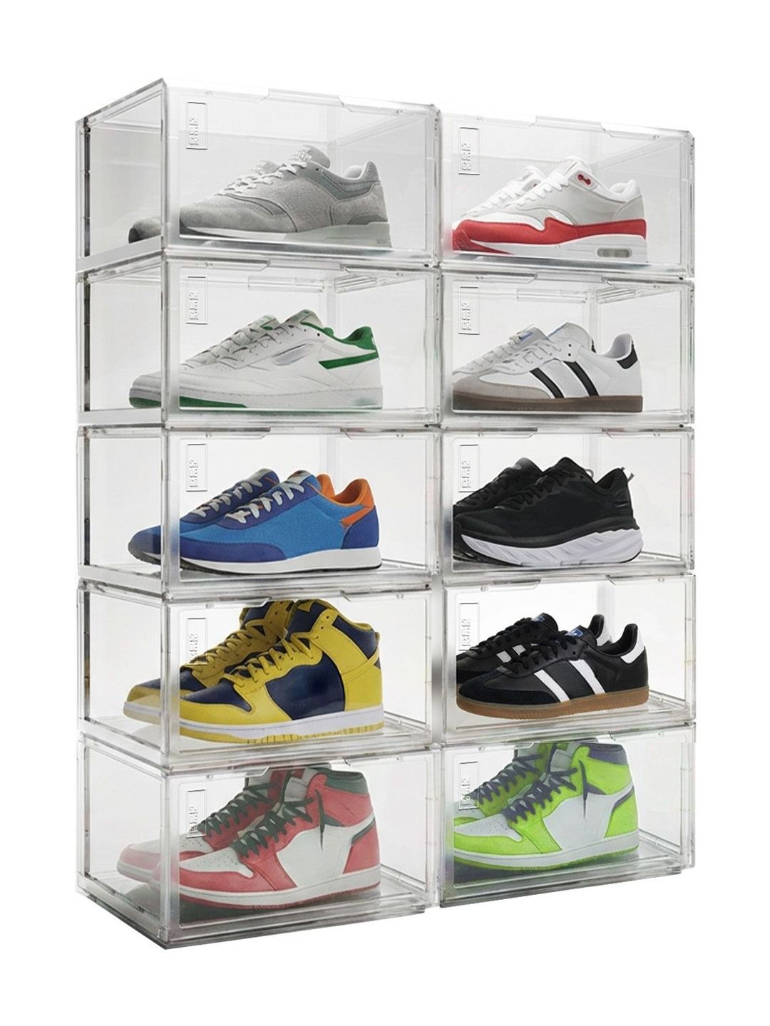 SHOEGR Transparent Set of 6 Crack Resistant Shoes Organiser Organisers-image-32