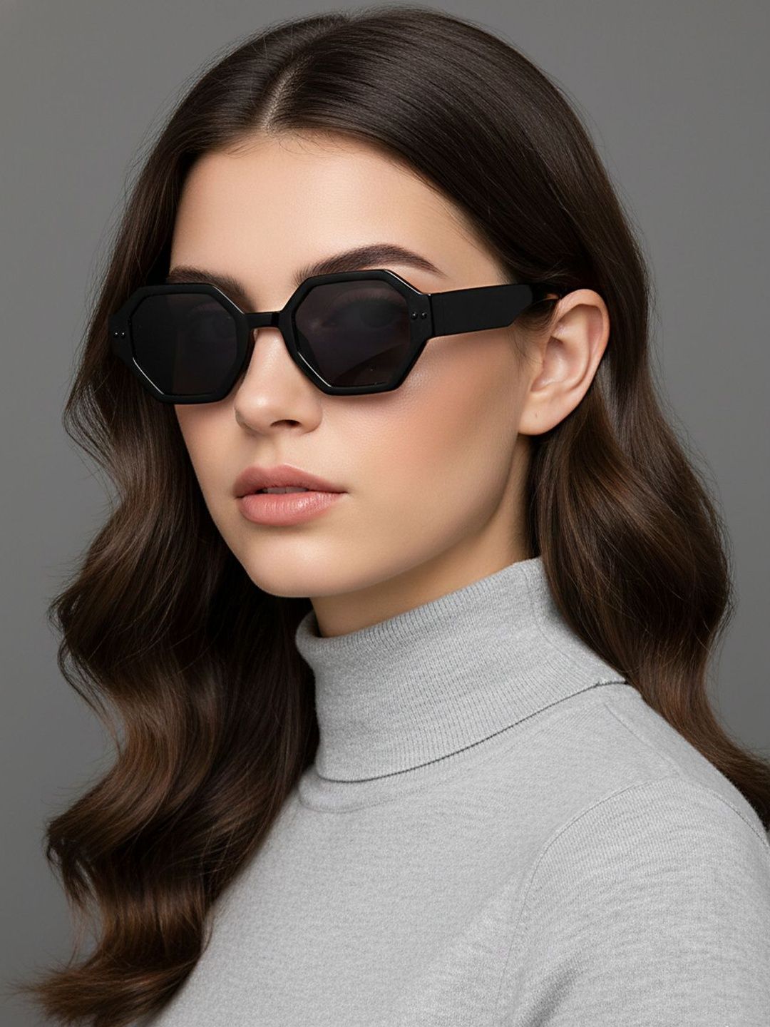 SZN Men Black Lens & Black Square Sunglasses with-image-35