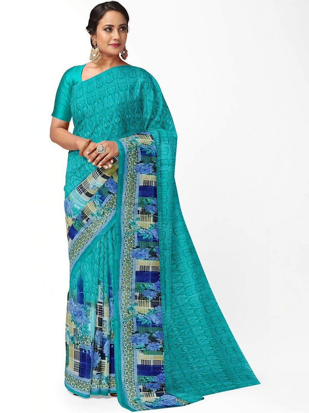 Moda Rapido Floral Poly Georgette Saree-picture-28