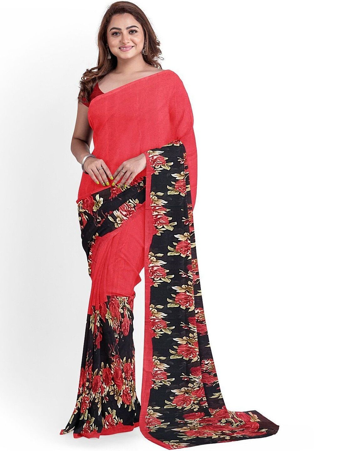 Moda Rapido Floral Poly Georgette Saree-picture-23