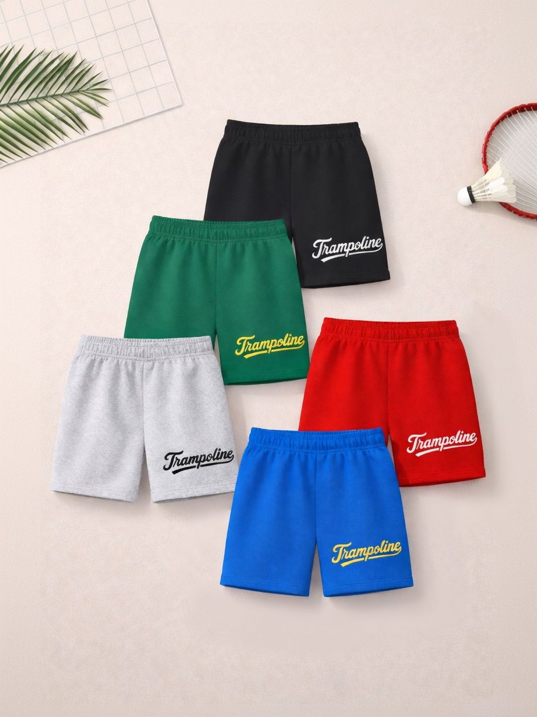 YK X Trampoline Unisex Kids Printed Shorts-image-1