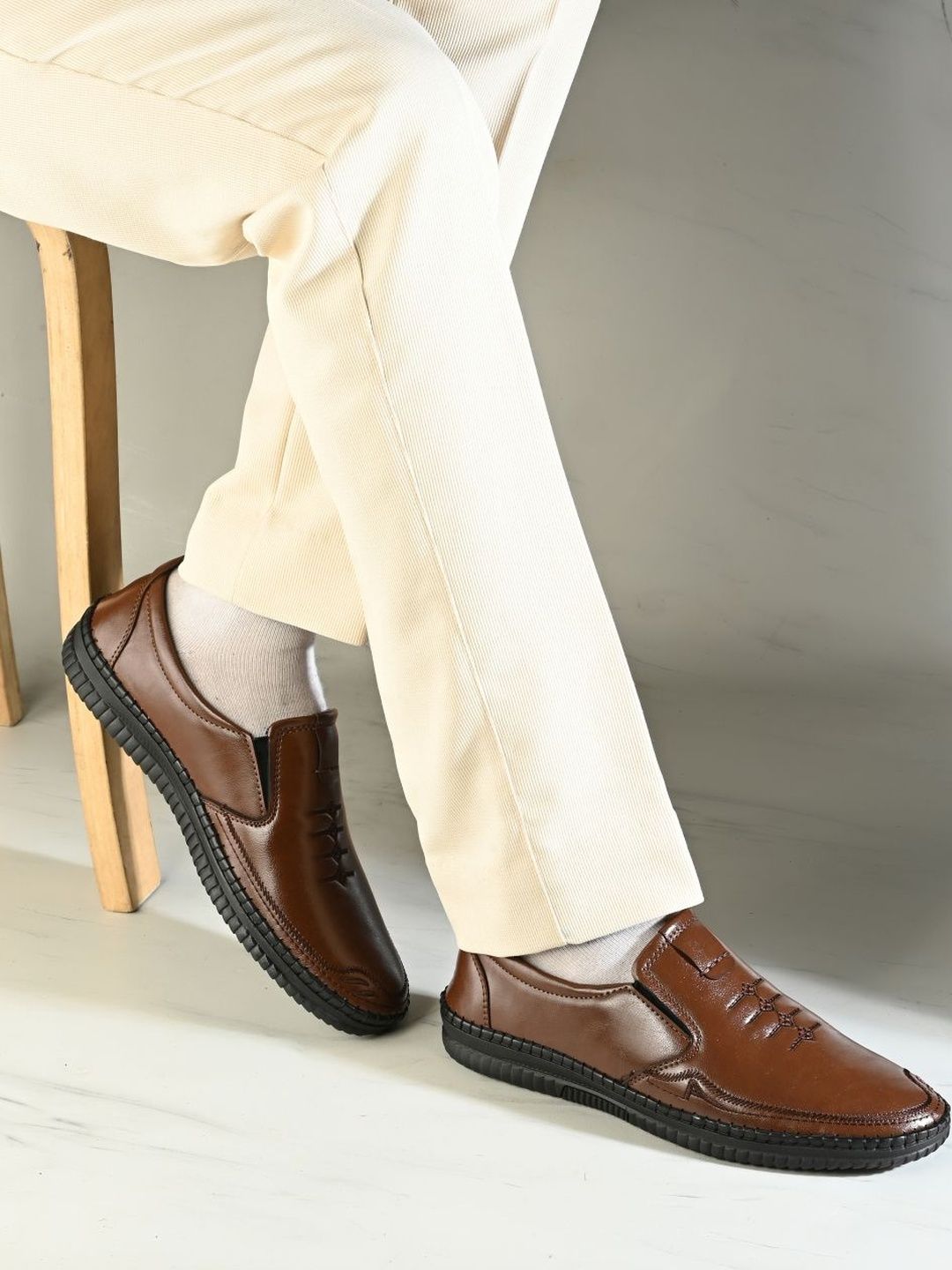 Rowlans Men Round Toe Formal Slip-On Shoes-picture-22