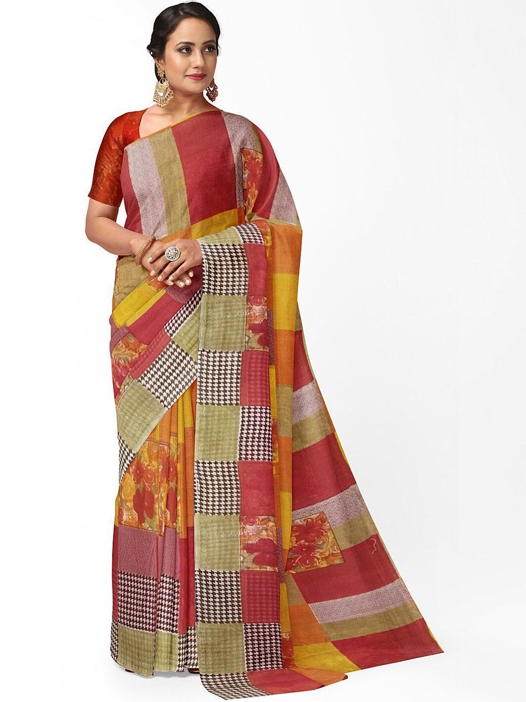 Moda Rapido Floral Poly Georgette Saree-picture-36