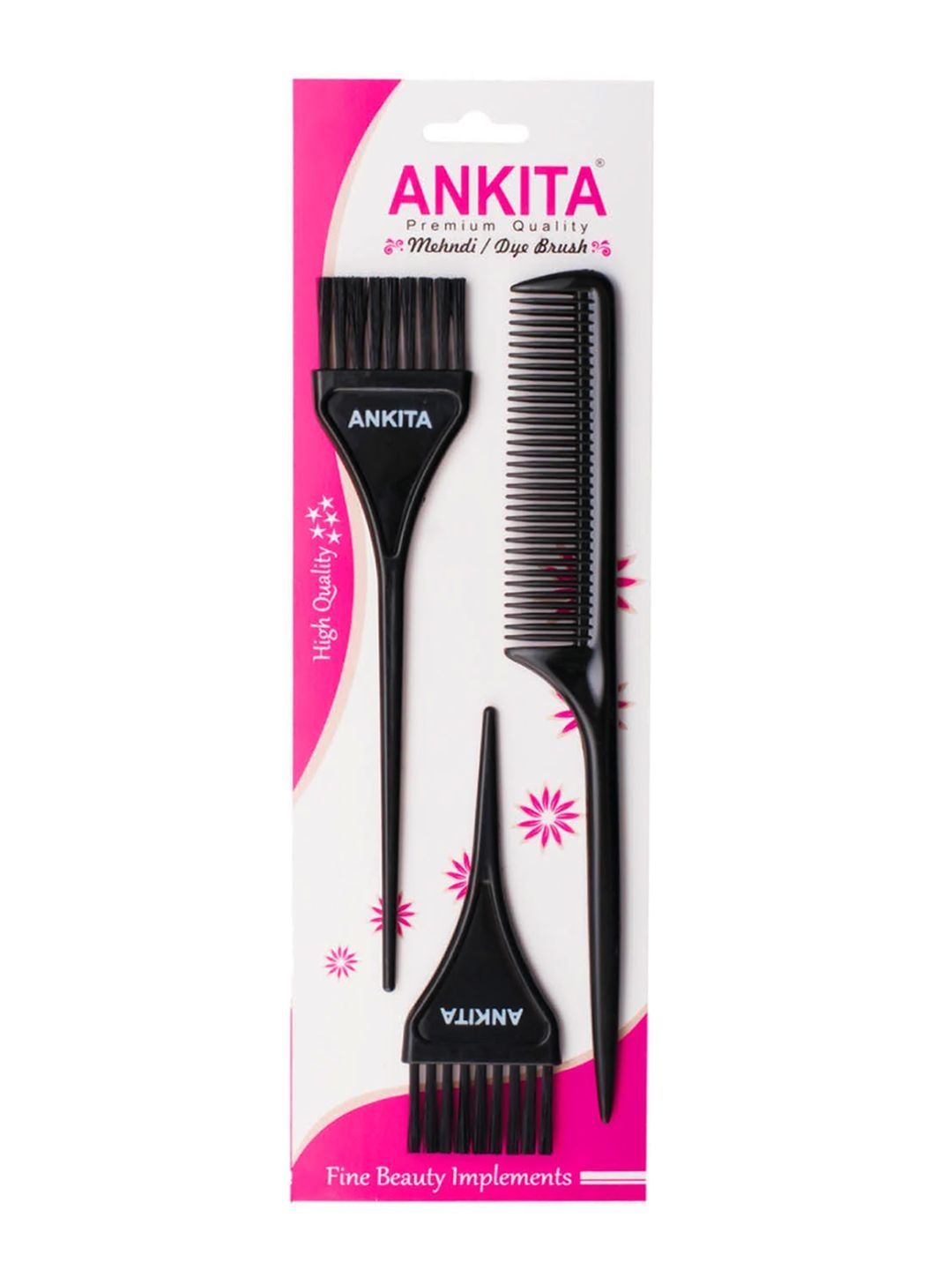 ANKITA Set of 3 Mehndi Hair Dye Brush & Tail Comb-image-3