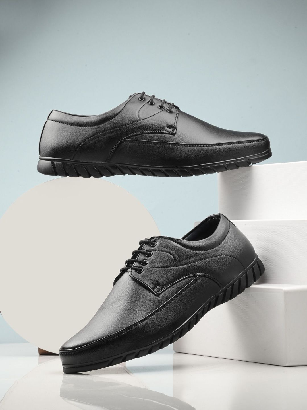 aadi Round Toe Lace-Ups Derbys Formal Shoes-picture-24