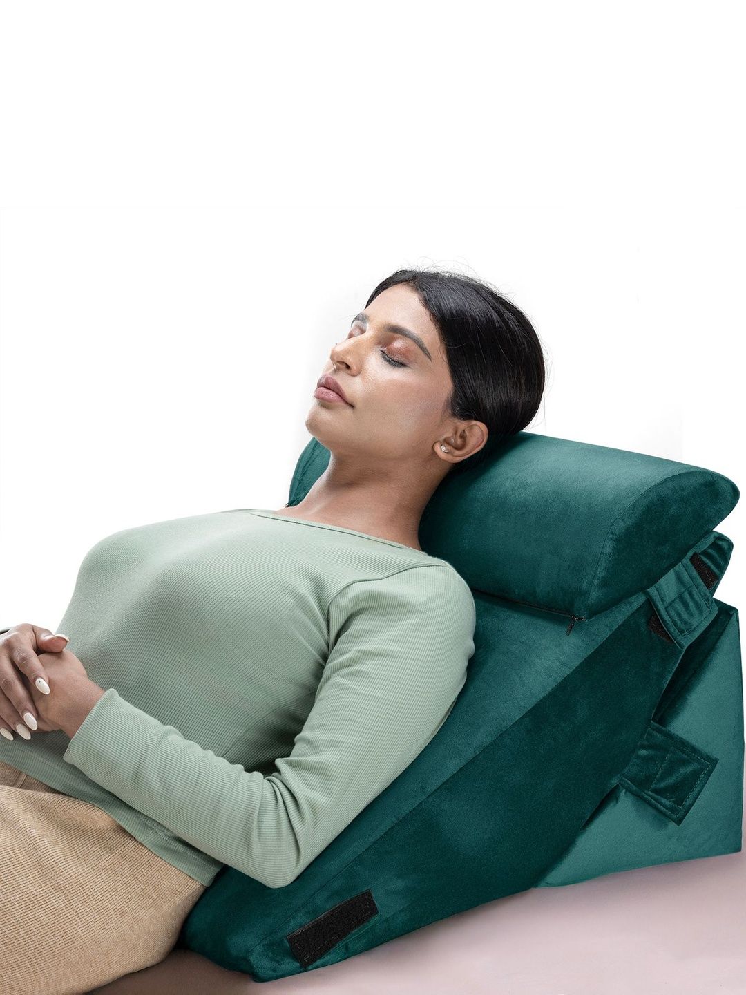 wakefit Green Memory Foam Filled Polyester Pillow-image-33