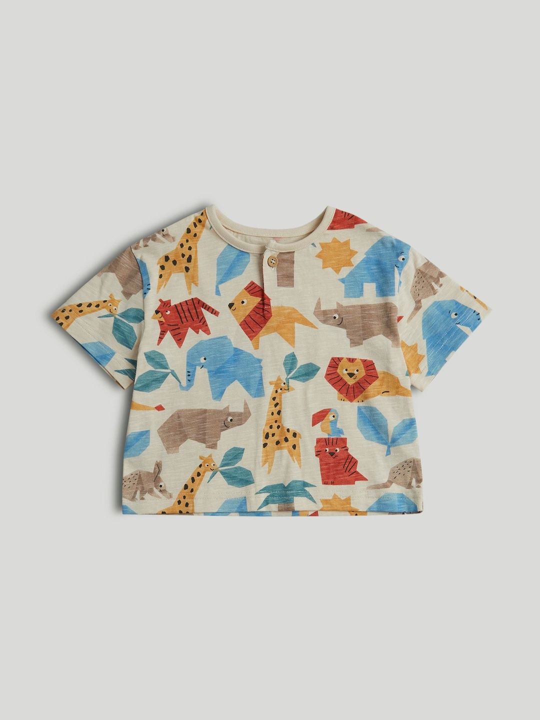 mothercare Boys Floral Printed Pure Cotton Blend Applique T-shirt-picture-23