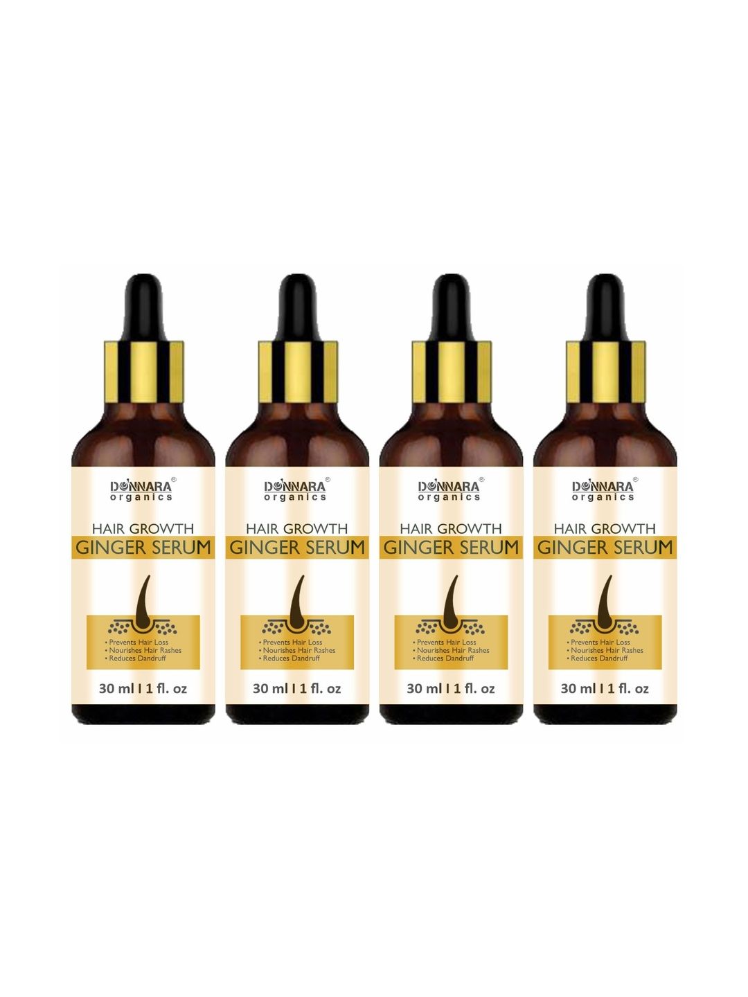 Donnara Organics Set Of 4 Hair Growth Ginger Serum- 30 ml Each-image-43