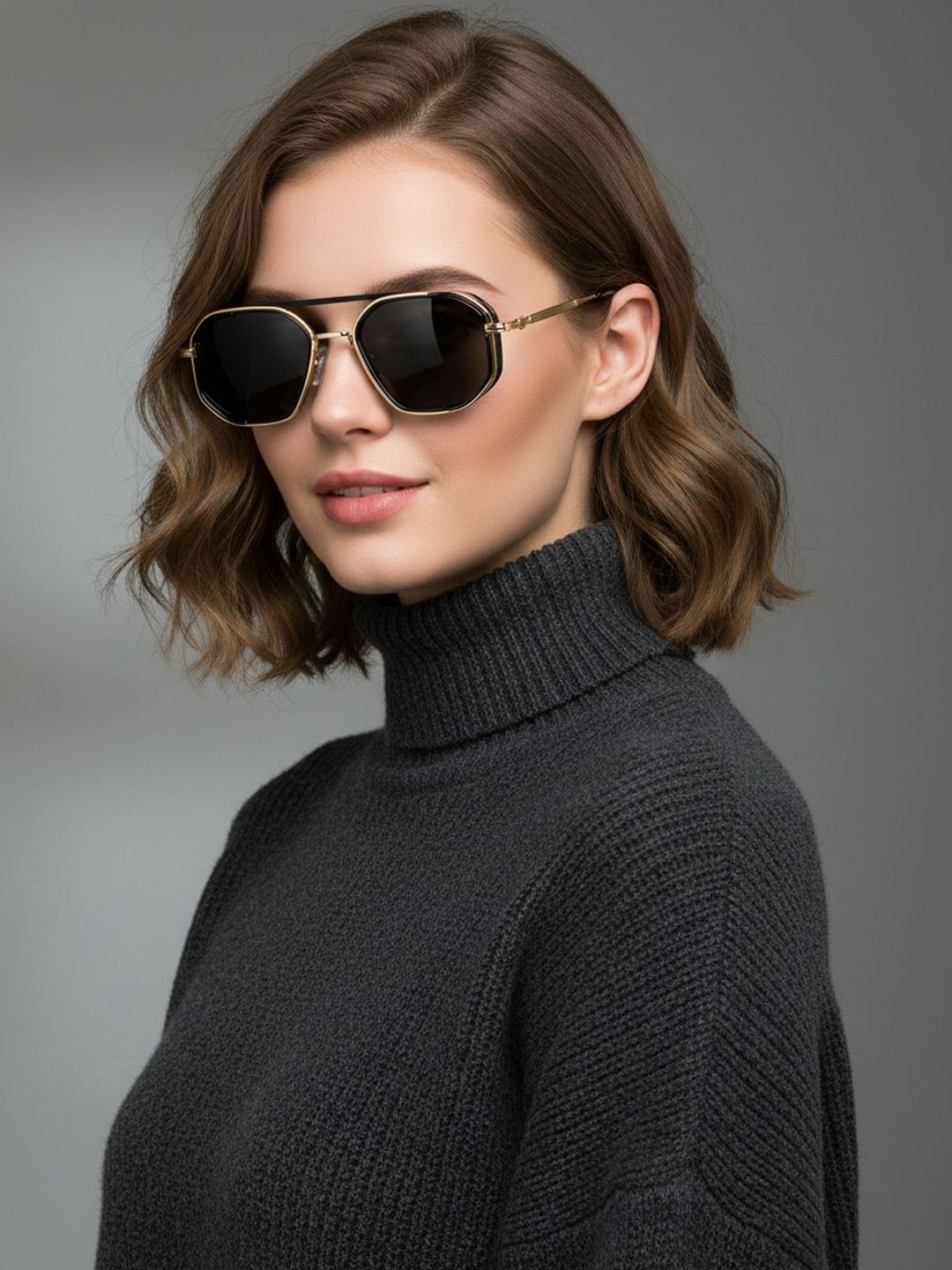 SZN Men Black Lens & Silver-Toned Square Sunglasses with-image-43
