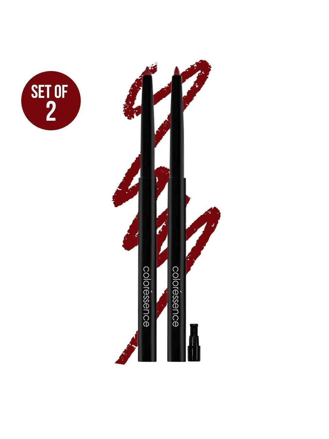Coloressence Set Of 2 Pout Perfect Waterproof Lip Liner - Maroon-image-36