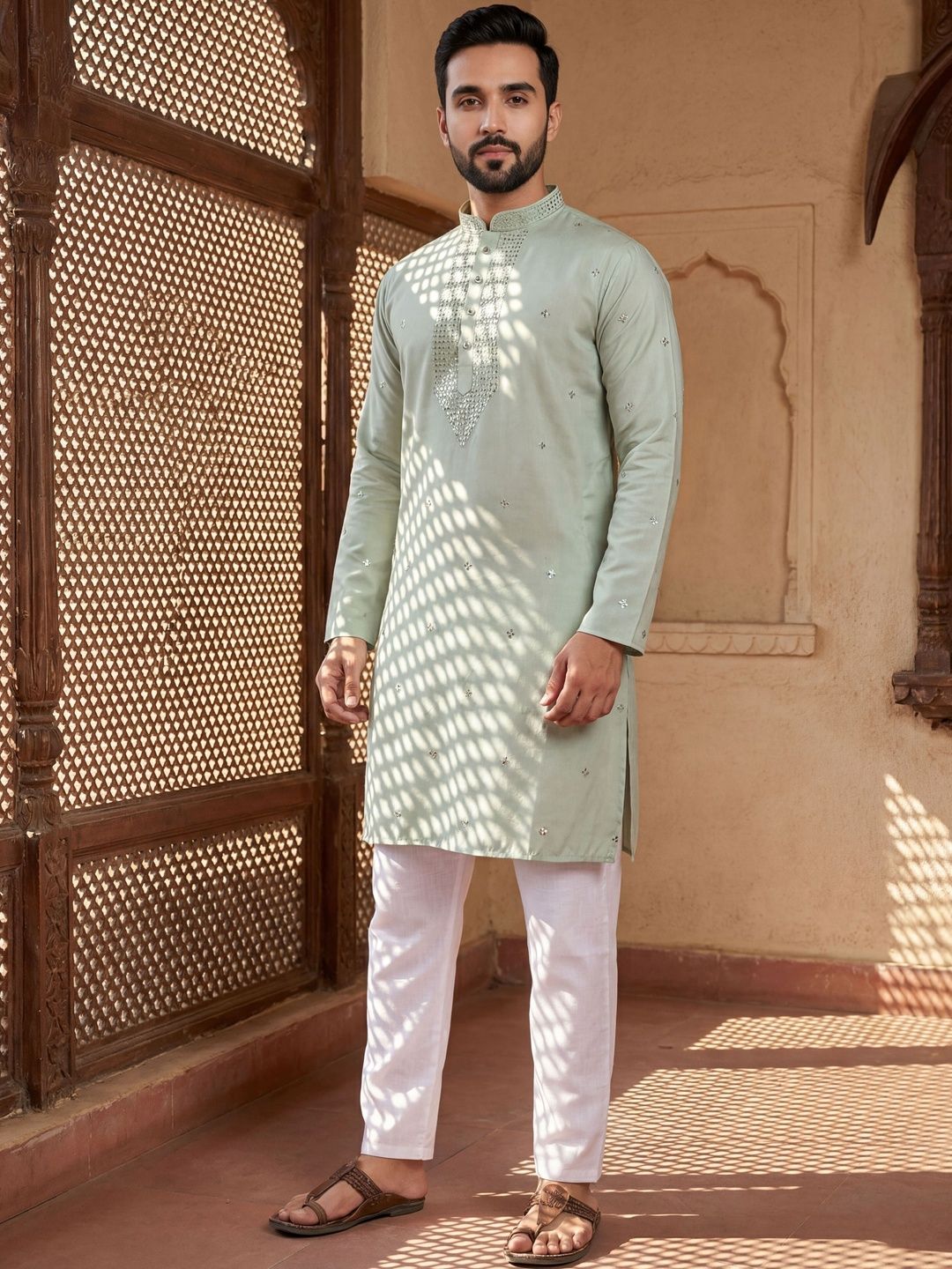 Anouk Mirage Men Embroidered Sequinned Kurta-picture-22
