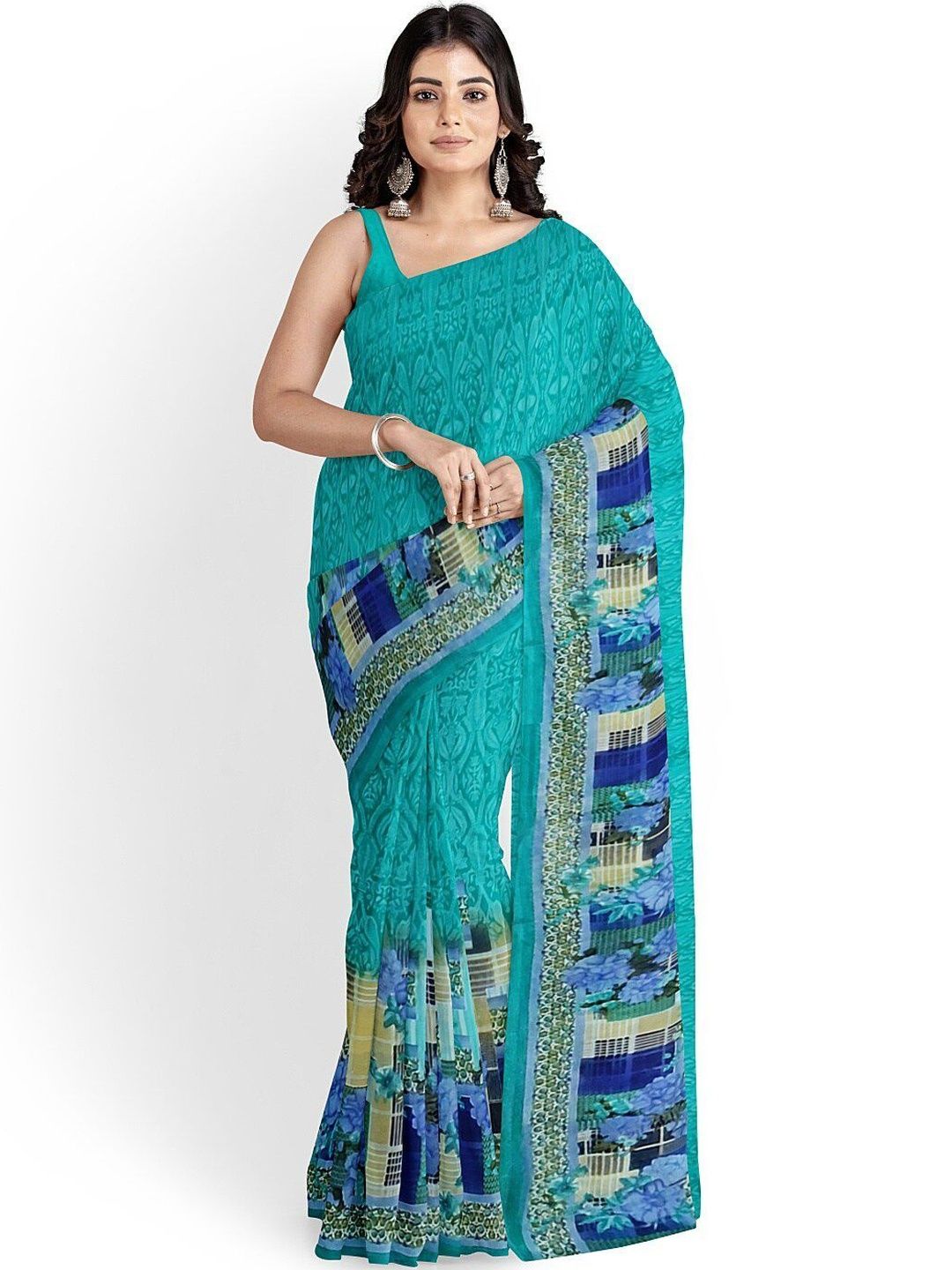 Moda Rapido Floral Poly Georgette Saree-picture-26
