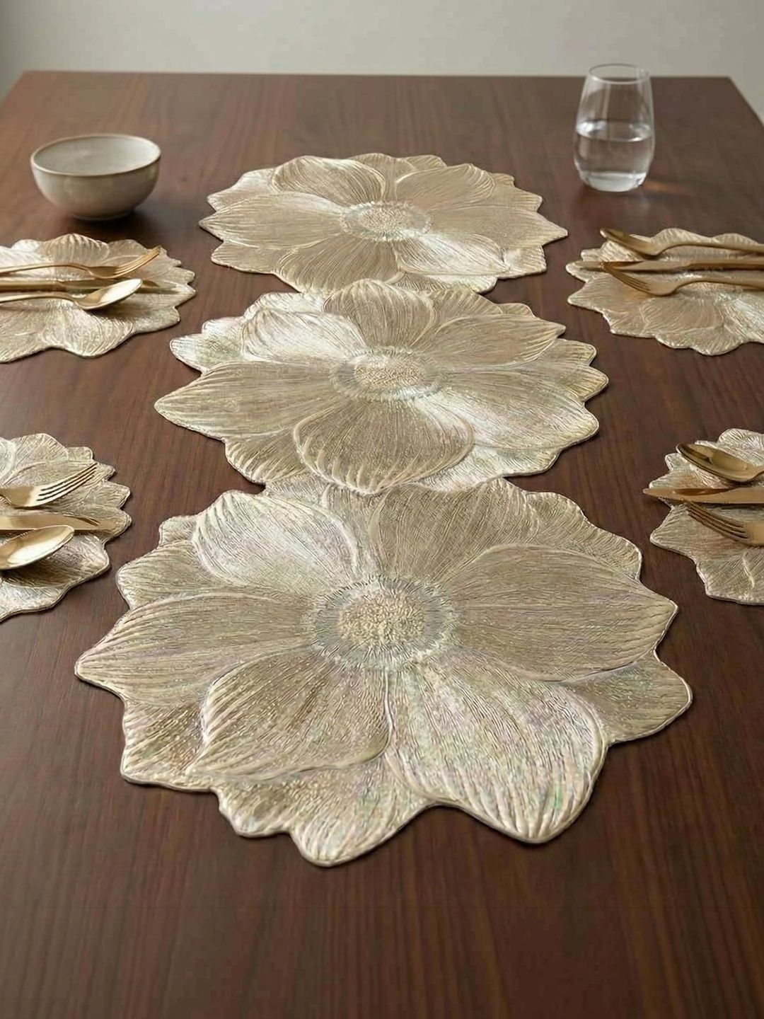 RAINBOW FURNISHINGS 7 Pieces Brown Table Placemats-picture-41
