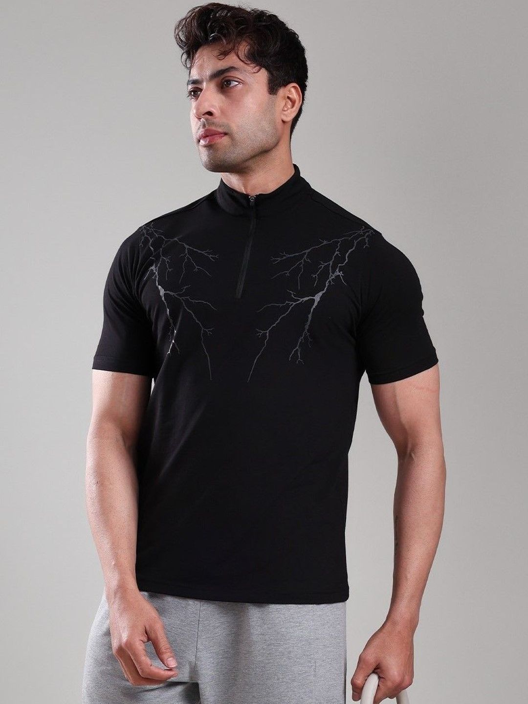 GROW Men Printed High Neck T-shirt-picture-44