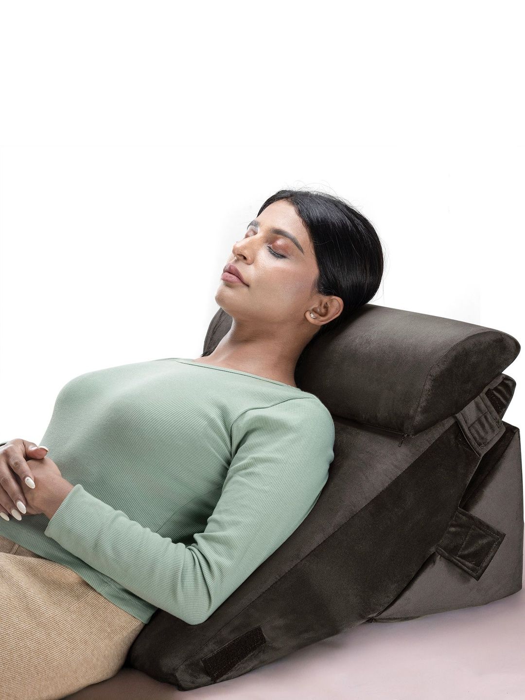 wakefit Grey Memory Foam Filled Polyester Pillow-picture-47