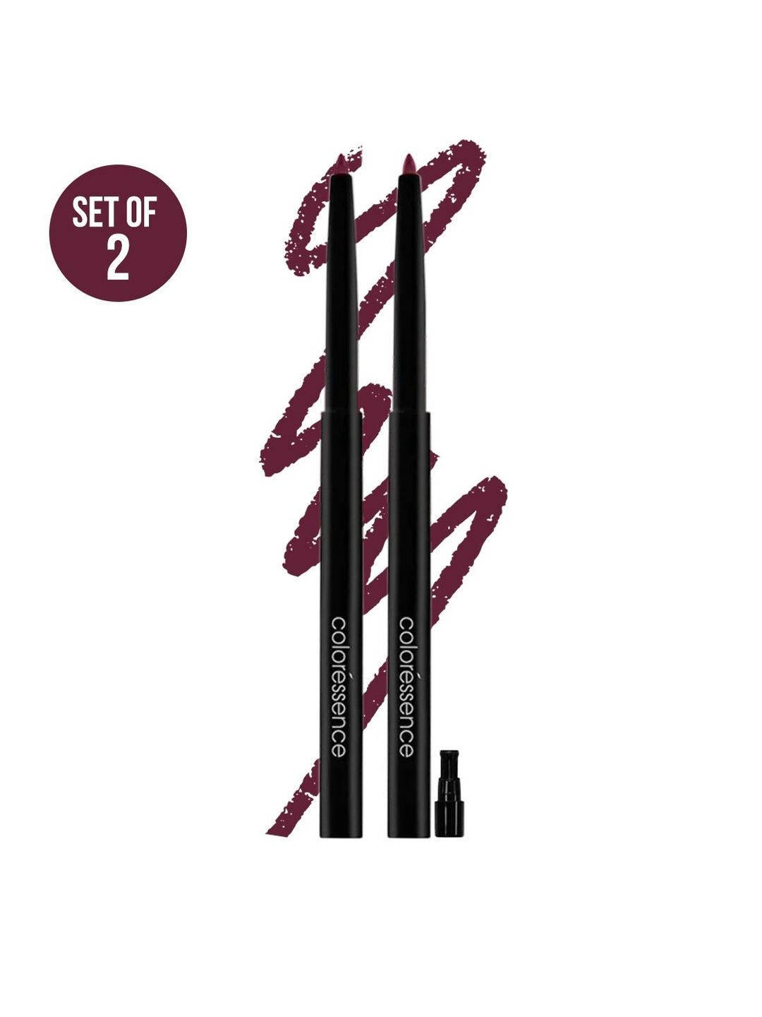 Coloressence Set Of 2 Pout Perfect Waterproof Lip Liner - Perfect Plum-picture-41