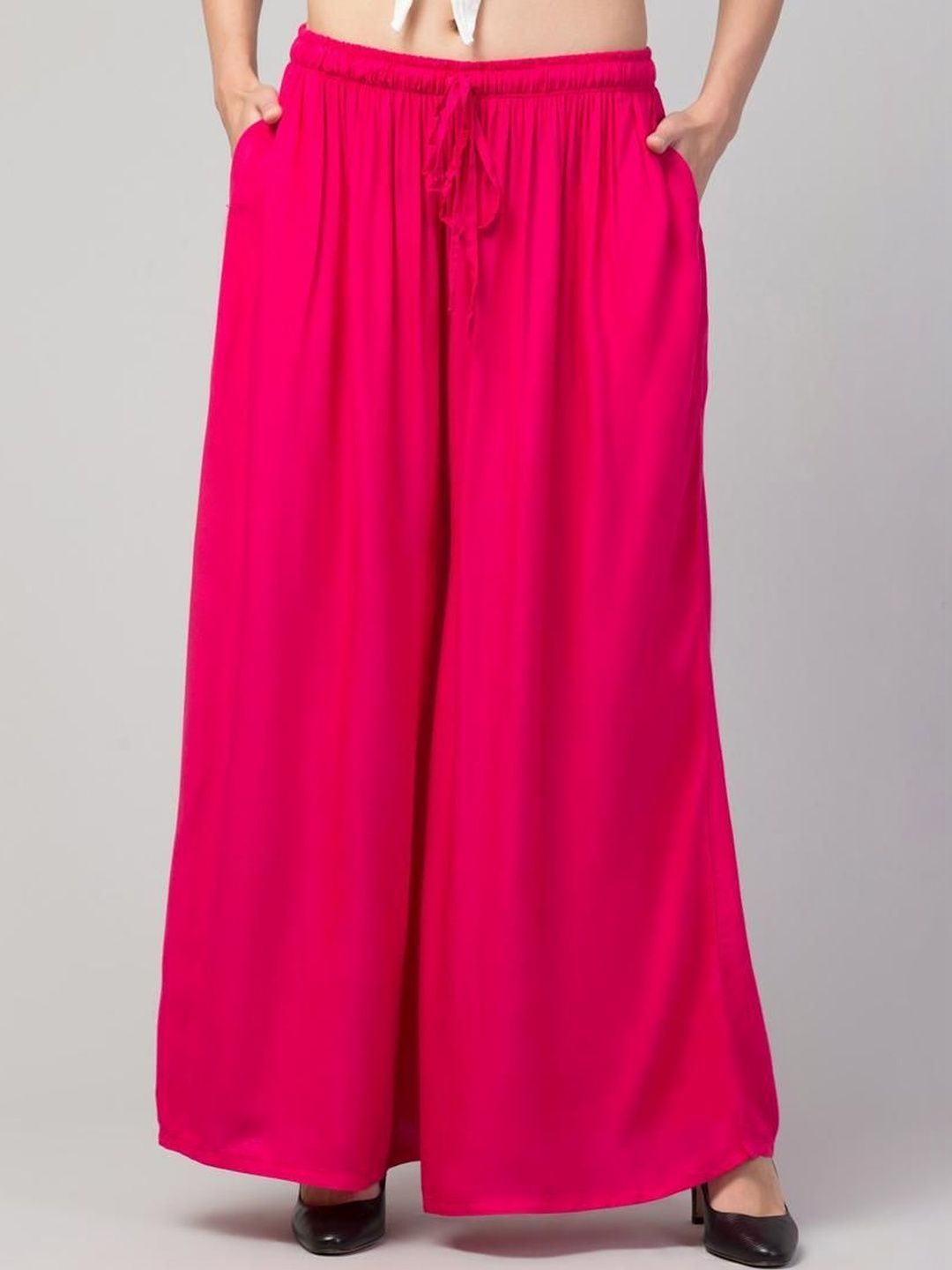 Thrifty Thread Women Flared Chambray Ethnic Palazzos-picture-38