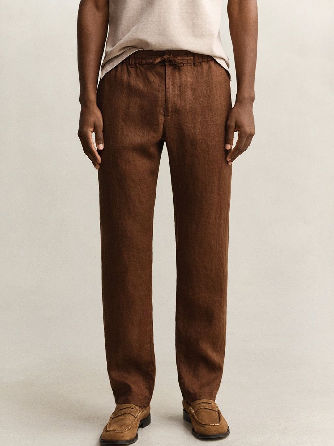 GANT Men Brown Pure Linen Trouser-picture-29