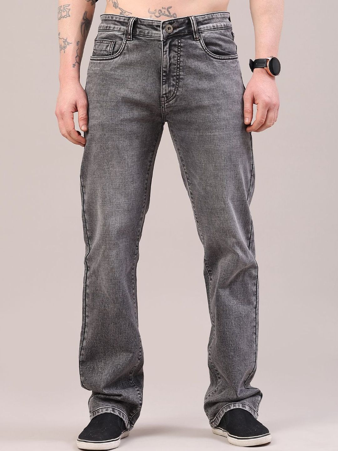 V-Mart Men Regular Fit Mid-Rise Light Fade Stretchable Jeans