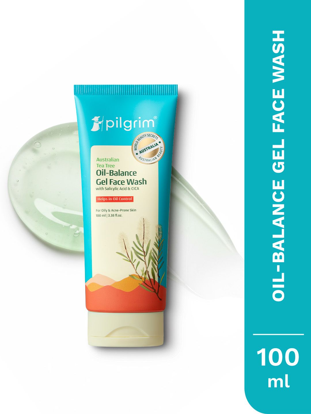 Pilgrim Tea Tree Non-Drying Gel Face Wash For Acne-Prone Skin With Sal