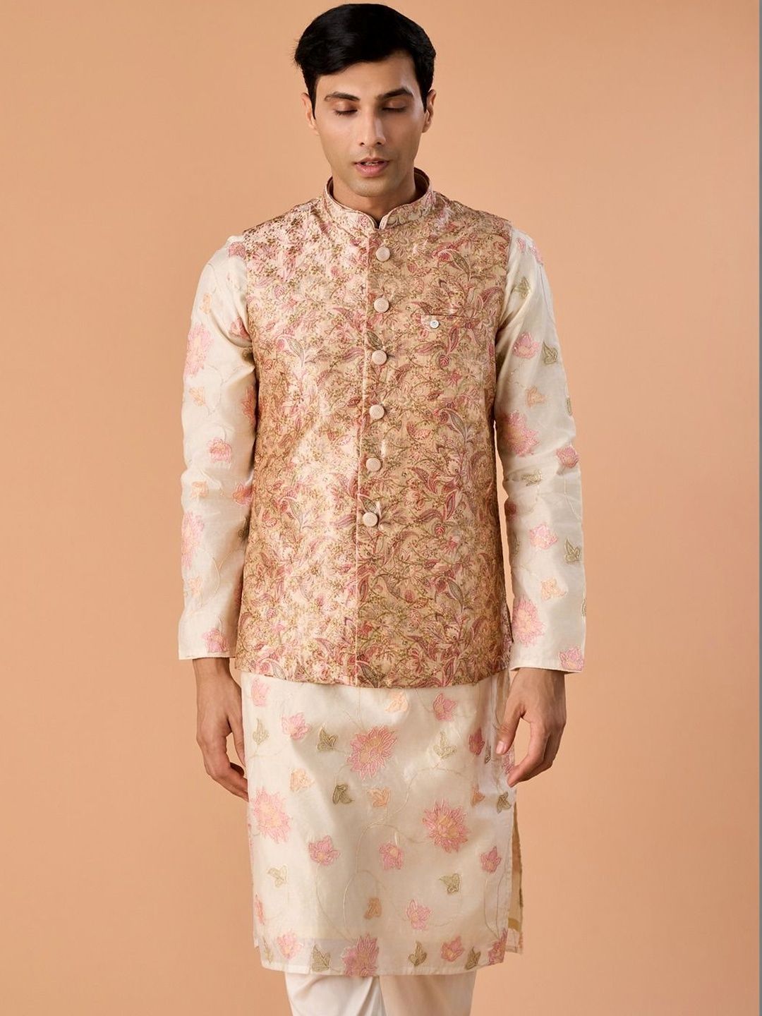 Manyavar Printed Nehru Jackets-picture-25