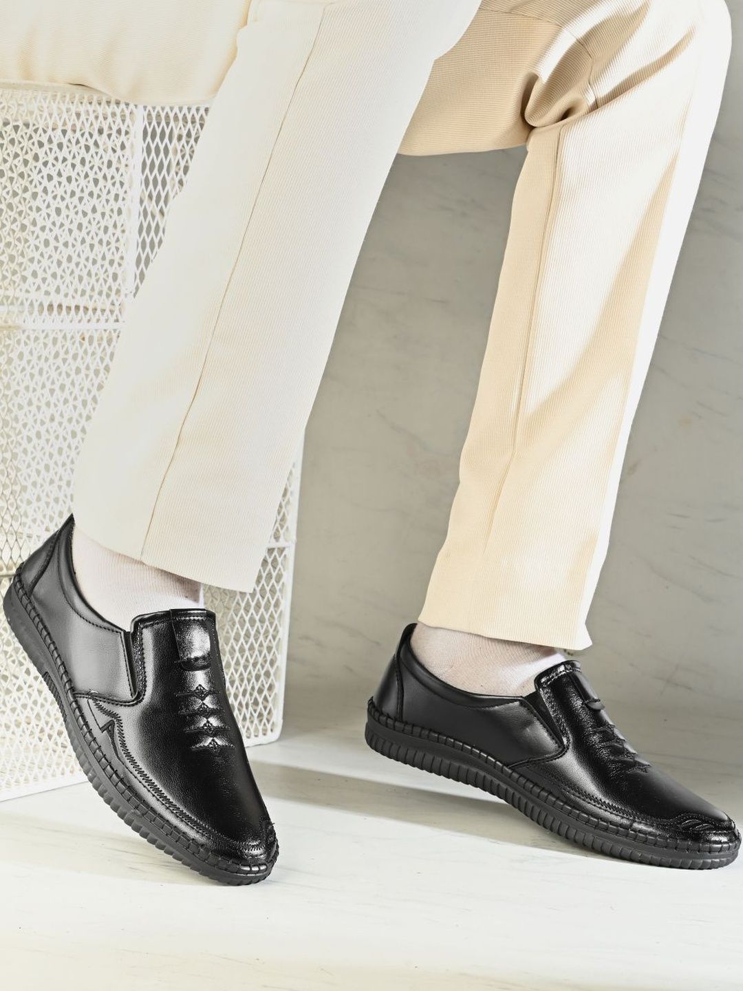 Rowlans Men Round Toe Formal Slip-On Shoes-picture-56