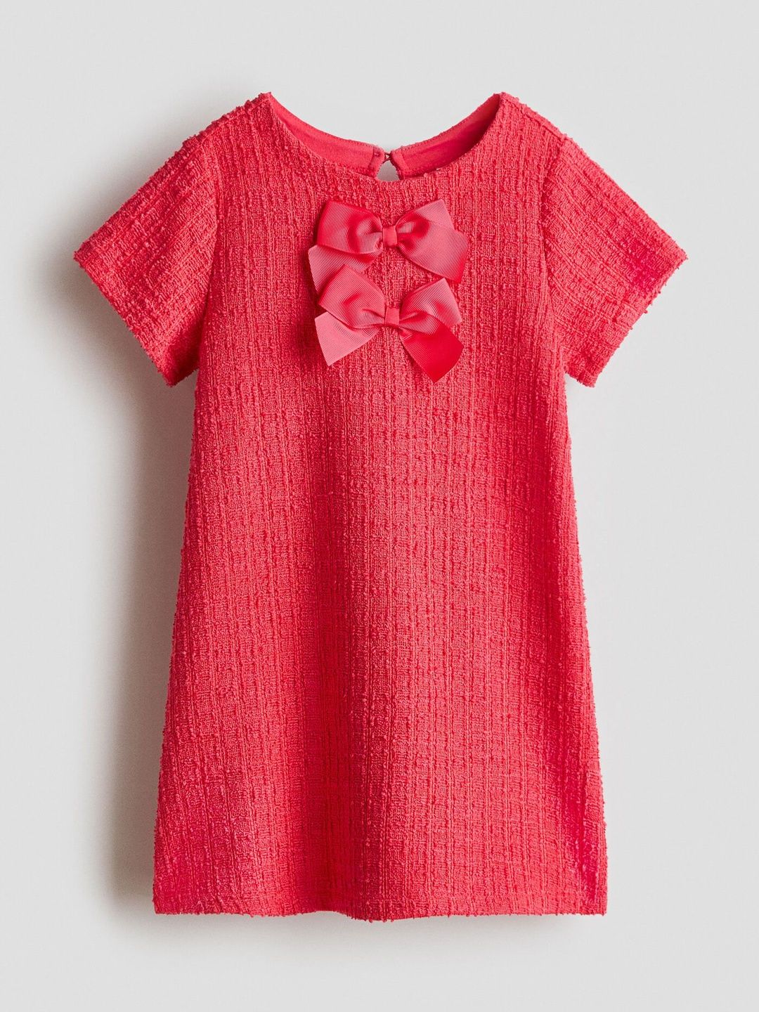 H&M Bow-Detail Boucl Dress